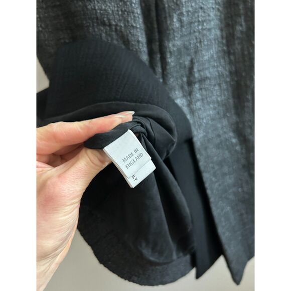 Jonathan Saunders Womens Leather Textured Sleeveless Sheath Dress Black Size 36 - Picture 7 of 10